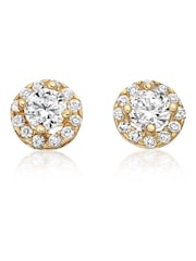 Beaverbrooks 9ct Yellow Gold Cubic Zirconia Stud Earrings - Image 1 of 3