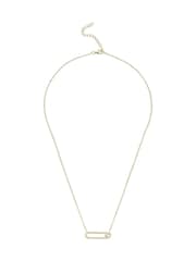Beaverbrooks Yellow Gold Plated Cubic Zirconia Glide Necklace - Image 1 of 4