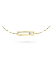 Beaverbrooks Yellow Gold Plated Cubic Zirconia Glide Bracelet - Image 2 of 4