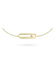 Beaverbrooks Yellow Gold Plated Cubic Zirconia Glide Bracelet - Image 4 of 8