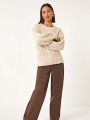 Roman Natural Crew Stitch Detail Jumper - Image 2 of 5