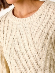 Roman Natural Crew Stitch Detail Jumper - Image 5 of 5