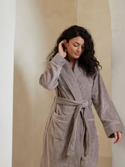 Chelsea Peers Nude 100% Cotton Towelling Dressing Gown - Image 4 of 5