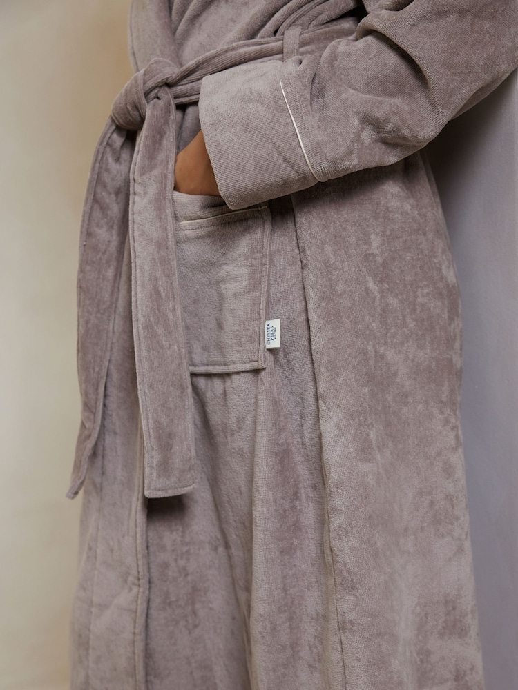 Chelsea Peers Nude 100% Cotton Towelling Dressing Gown - Image 5 of 5