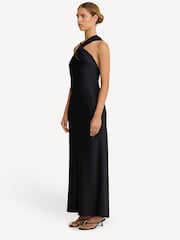 Significant Other Black Lucile Draped Maxi Dress - Image 3 of 4