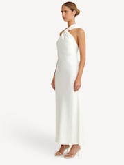 Significant Other Brill White Lucile Draped Maxi Dress - Image 3 of 4