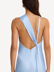 Significant Other Aqua Blue Lucile Draped Maxi Dress - Image 5 of 5