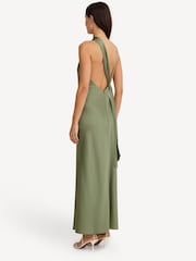 Significant Other Dark Green Lucile Draped Maxi Dress - Image 2 of 5