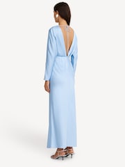 Significant Other Aqua Blue Lucile Long Sleeve Maxi Dress - Image 2 of 4