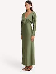 Significant Other Dark Sage Green Lucile Long Sleeve Maxi Dress - Image 3 of 4