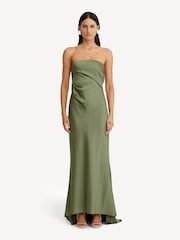 Significant Other Bottle Green Lucile Strapless Gown - Image 1 of 5