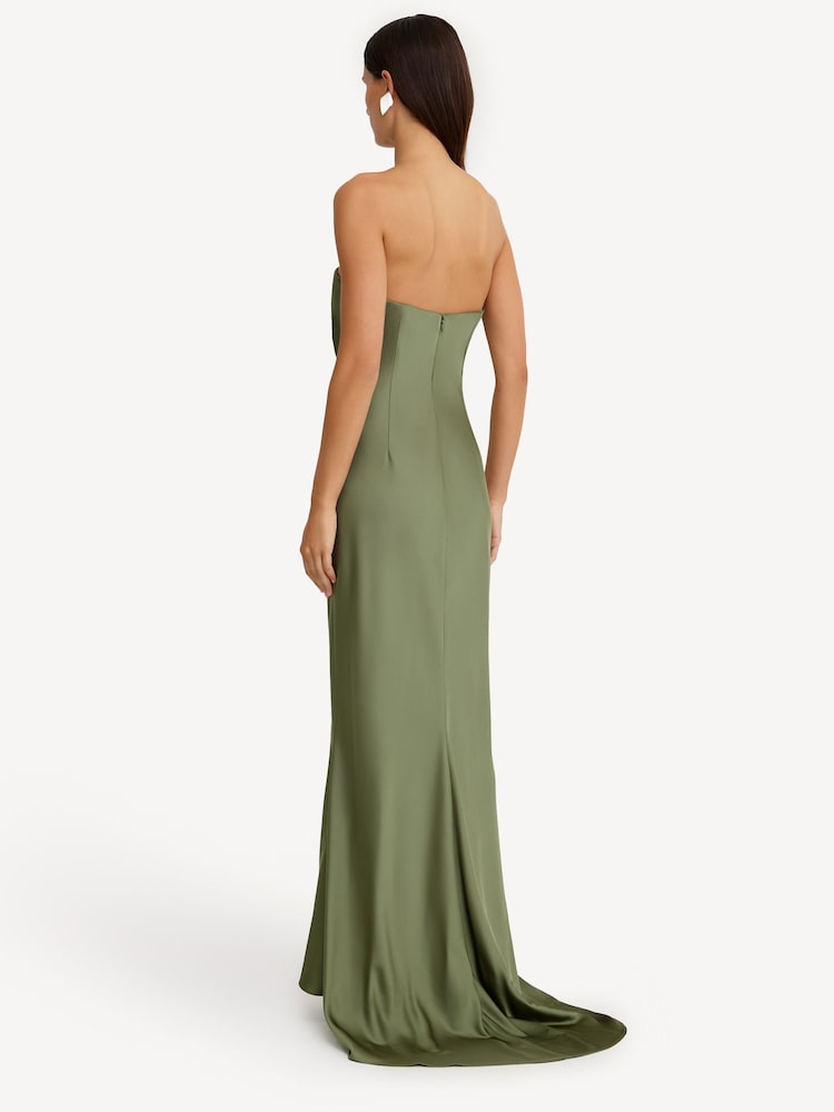Significant Other Bottle Green Lucile Strapless Gown - Image 2 of 5