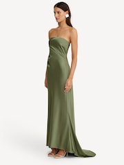 Significant Other Bottle Green Lucile Strapless Gown - Image 3 of 5