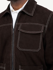 Brown Leather Hardwick Jacket - Image 4 of 5