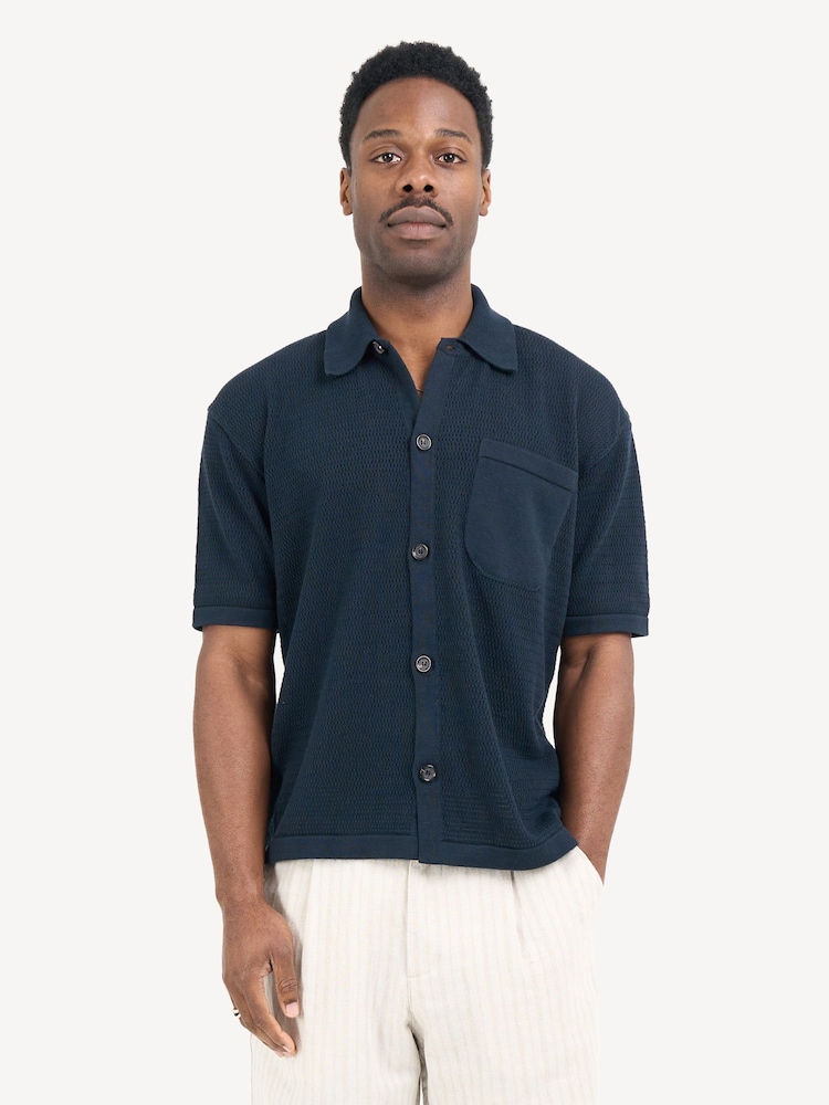 Oliver Spencer Blue Nicholson Mawes Shirt - Image 1 of 6