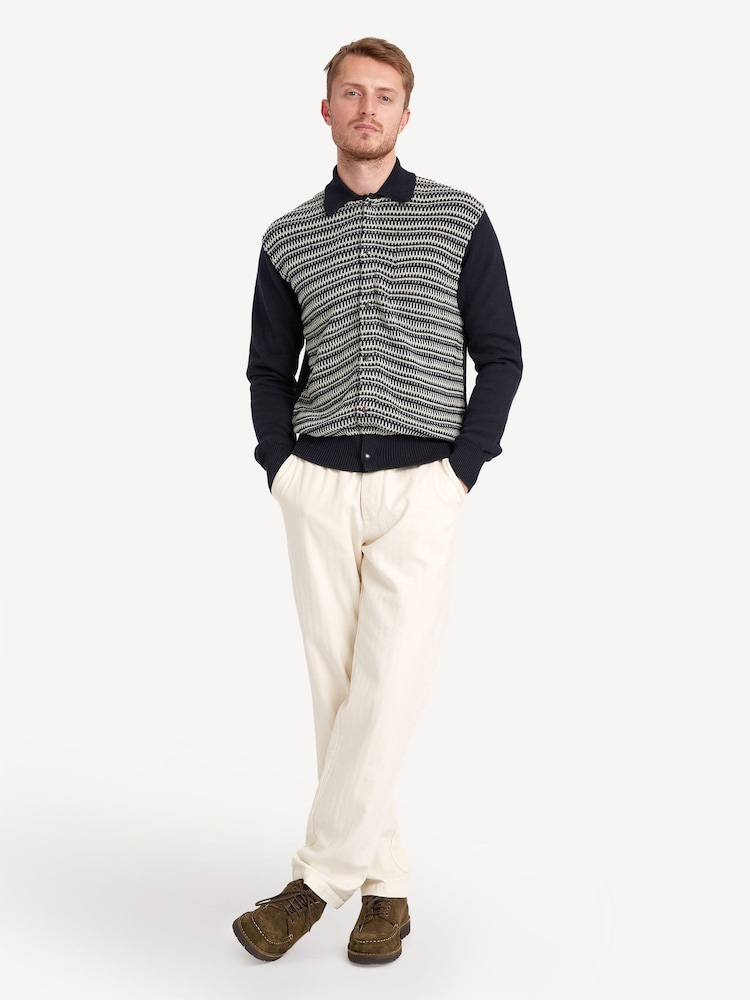 Oliver Spencer Cream Drawstring Cairnes Trousers - Image 1 of 3 Oliver Spencer Cream Drawstring Cairnes Trousers - Image 1 of 3