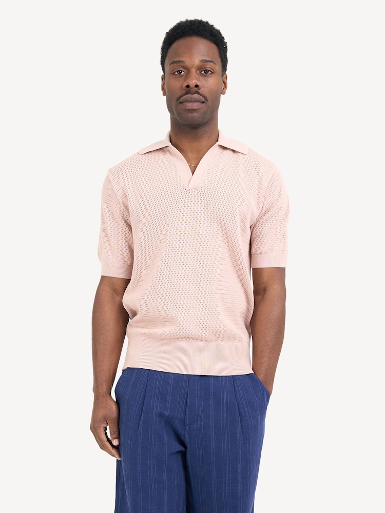 Oliver Spencer Pink Penhale Polo Shirt Nicholson - Image 1 of 7