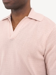 Oliver Spencer Pink Penhale Polo Shirt Nicholson - Image 5 of 7
