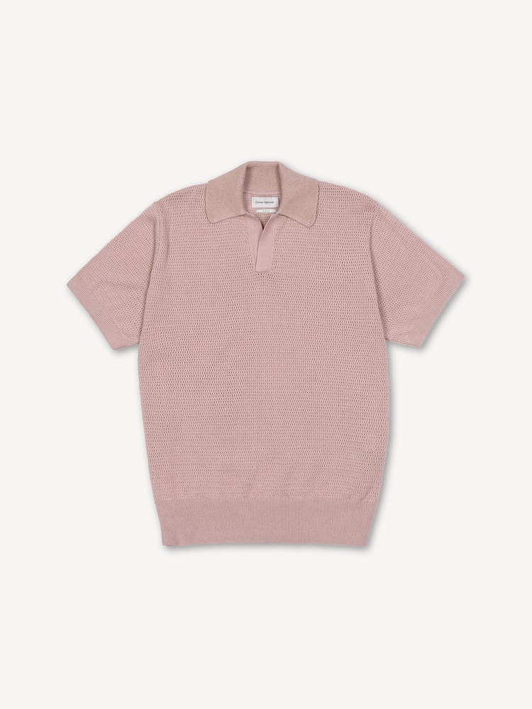 Oliver Spencer Pink Penhale Polo Shirt Nicholson - Image 7 of 7