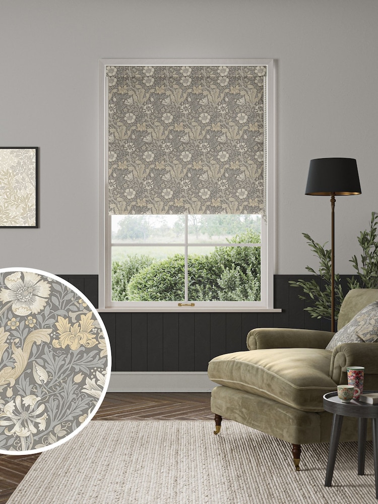 William Morris At Home Grey Cobble Compton Made to Measure Roller Blind - Image 1 of 6
