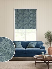 William Morris At Home Indigo Blue Foliage Made to Measure Roller Blind - Image 1 of 6