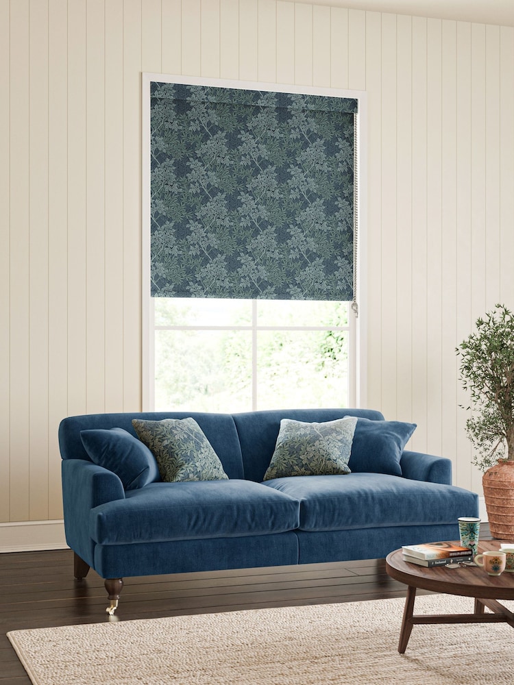 William Morris At Home Indigo Blue Foliage Made to Measure Roller Blind - Image 2 of 6