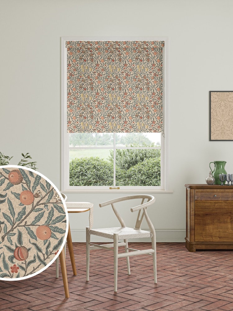 William Morris At Home Natural Clay Fruit Made to Measure Roller Blind - Image 1 of 6