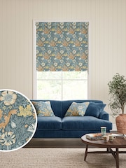 William Morris At Home Bluebird Blue Compton Made to Measure Roller Blind - Image 1 of 6