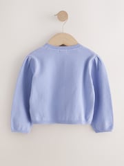 Lilac Purple Pleated Sleeve Cardigan (3mths-10yrs) - Image 2 of 4