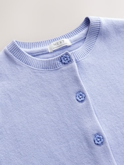 Lilac Purple Pleated Sleeve Cardigan (3mths-10yrs) - Image 3 of 4