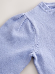 Lilac Purple Pleated Sleeve Cardigan (3mths-10yrs) - Image 4 of 4