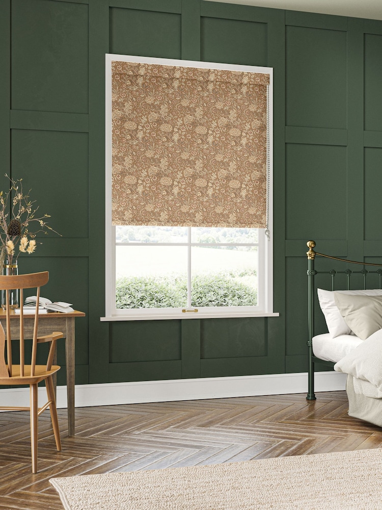 William Morris At Home Terracotta Orange Double Bough Made to Measure Roller Blind - Image 2 of 6
