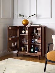 Jasper Conran London Walnut Belgrave Drinks Cabinet - Image 2 of 9