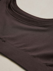 Chocolate Brown N.Premium Super Soft Seamless Crop Bra - Image 10 of 11