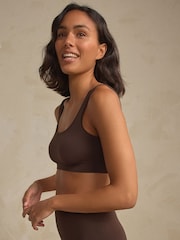 Chocolate Brown N.Premium Super Soft Seamless Crop Bra - Image 2 of 5