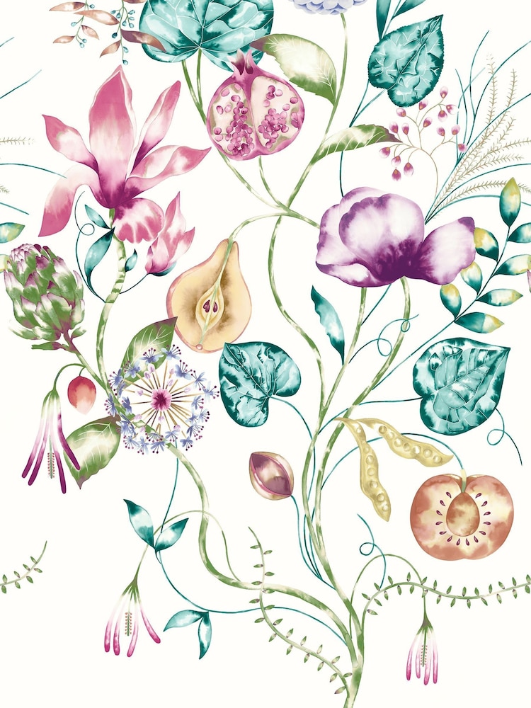 Harlequin Lagoon Cerise Quintessence Wallpaper Sample - Image 1 of 1