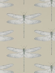 Harlequin Jute Slate Harlequin Natural Demoiselle Wallpaper Sample - Image 1 of 1