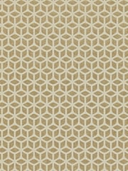 Harlequin Rose Gold Trellis Wallpaper Sample - Image 1 of 1