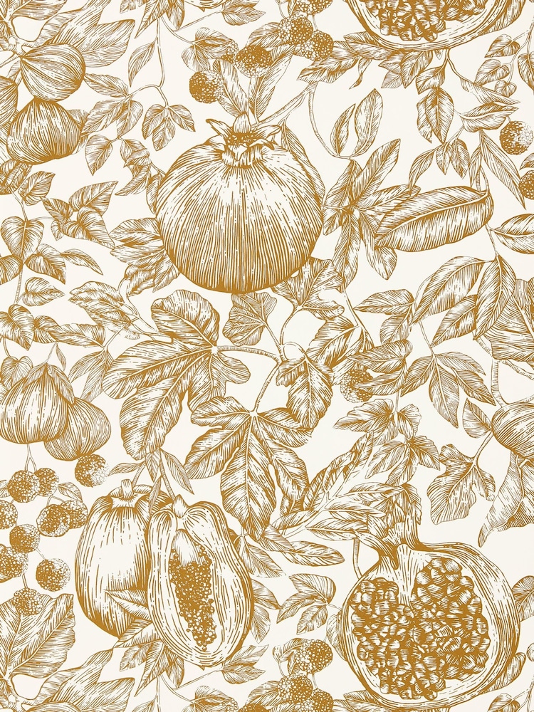 Harlequin Gold Awakening Melograno Wallpaper Sample - Image 1 of 1