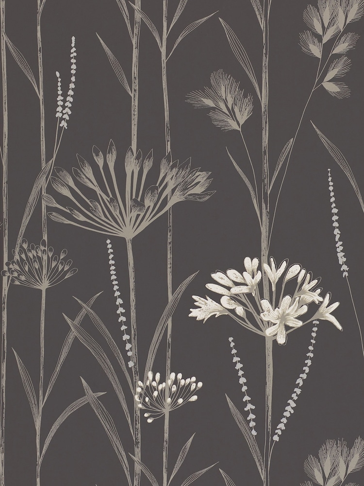 Harlequin Charcoal Flint And Gilver Gardinium Wallpaper Sample - Image 1 of 1