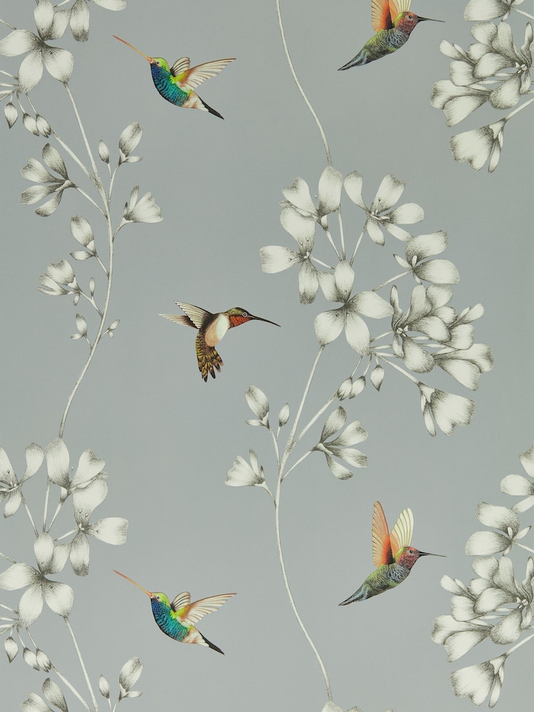 Harlequin French Grey Stone Amazilia Wallpaper Sample - Image 1 of 1