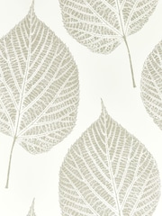 Harlequin Chalk Silver Leaf Wallpaper Sample - Image 1 of 1