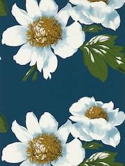 Harlequin Azurite Meadow Nectar White Paeonia Wallpaper Sample - Image 1 of 1