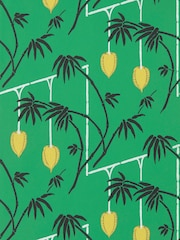 Harlequin Bottle Green Chartreuse Kimiko Wallpaper Sample - Image 1 of 1