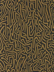 Harlequin Gold Black Earth Melodic Wallpaper Sample - Image 1 of 1