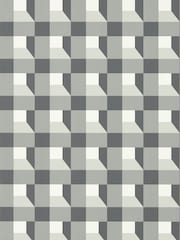 Harlequin Black Earth Sketched Diffused Light Blocks Wallpaper Sample - Image 1 of 1