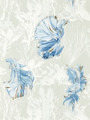 Harlequin Stillness Indigo Halfmoon Wallpaper Sample - Image 1 of 1
