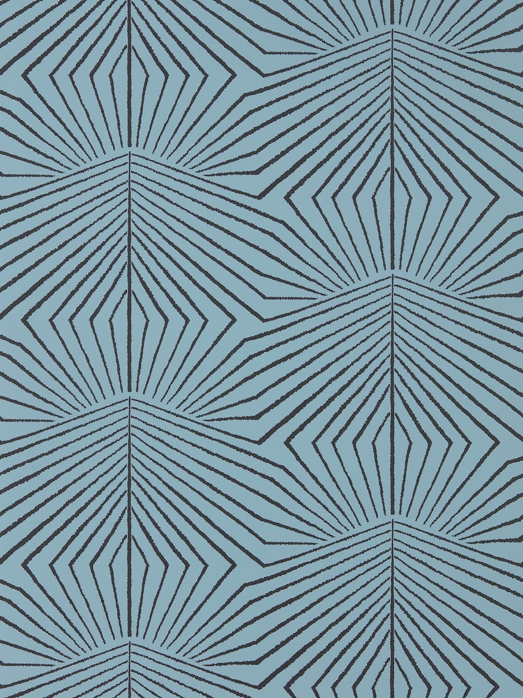 Harlequin Copenhagen Blue Ritual Dawning Wallpaper Sample - Image 1 of 1