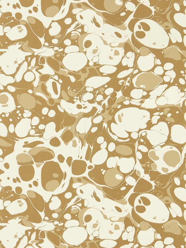 Harlequin Incense Soft Focus Gold Marble Wallpaper Sample - Image 1 of 1