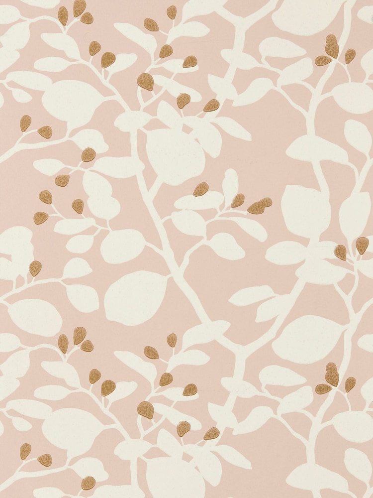 Harlequin Positano Sailcloth Gold Ardisia Wallpaper Sample - Image 1 of 1